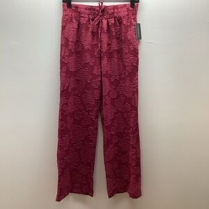 Messini Size Small Floral Design Pants With Elastic Waist. New With Tags